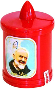 LUMINO VOTIVO P.PIO ELETTRICO ROSSO