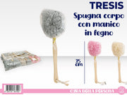 SPUGNA CORPO CON MANICO LEGNO 67453 TRESIS