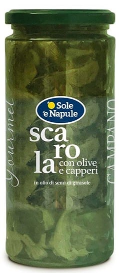 O' SOLE E' NAPULE SCAROLE OLIVE E CAPPERI VETRO 540G