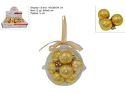 NATALE 12 PALLE LUCIDE 3CM ORO 44020 2ESSE
