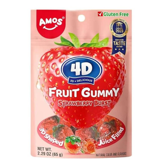 AMOS 4D GUMMY FRUIT STRAWBERRY 65G