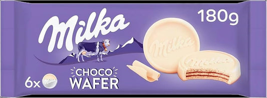 MILKA CHOCO WAFER WHITE 180G