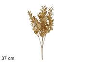 NATALE STELO FOGLIE GLITTERATE 37CM ORO 2ESSE