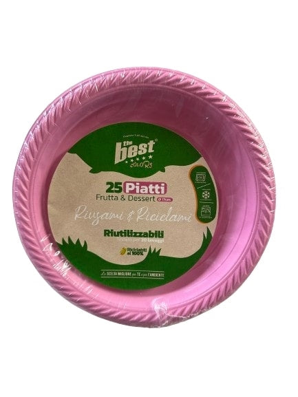 THE BEST PIATTI FRUTTA RIUT.25PZ ROSA