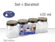 BARATTOLI PLASTICA 4PZ 400ML 10175 NOUVY