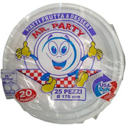 MR.PARTY PIATTI FRUTTA DESSERT RIUTILIZZABILI 25PZ