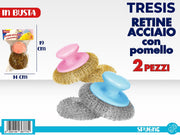 RETINE 2 PZ ACCIAIO CON POMELLO 7774 TRESIS