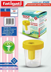 CONTENITORE X ANALISI  120ML CON PROVETTA