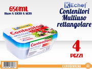 CONTENTORE 650ML RETT 4PZ 15386F15 TRESIS