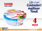 CONTENITORE TONDO 500ML 4PZ 15397F04