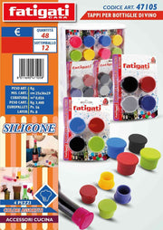 TAPPI X BOTTIGLIE DI VINO SILICONE 4PZ