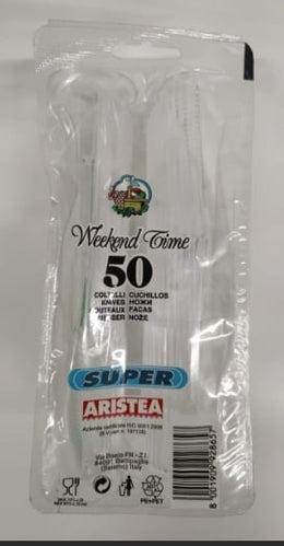 ARISTEA POSATE 50PZ COLTELLI BIANCHI