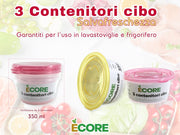 CONTENITORE 3PZ CIBO 350ML 34733 INTRADE