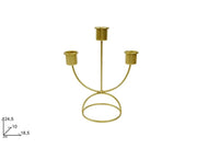 NATALE PORTACANDELE METALLO ORO 3 POSTI 76899 2ESSE