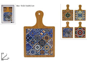 TAGLIERE LEGNO C/MAIOLICA 28x19 2ESSE