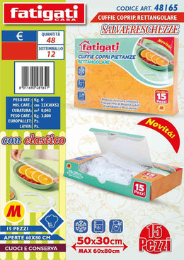 CUFFIE C/PIETANZE C/ELAST TRASP 15PZ