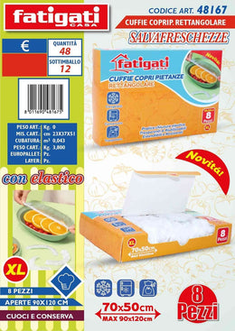 CUFFIE C/PIETANZE C/ELAST TRASP 8PZ