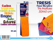 PANNO MICROFIBRA 3PZ 30X40CM TRESIS