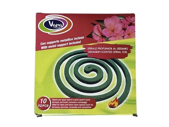 VAPA SPIRALI  10PZ VERDE GERANIO