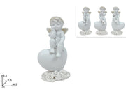 NATALE ANGELO SEDUTO SU CUORE ORO 8.5CM 46427 2ESSE