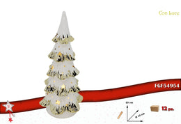 NATALE ALBERO C/LED BNC/ORO 10X10X23 FGF