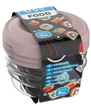 CONTENITORI ALIMENTI 3PZ 100ML PASTELLO USE