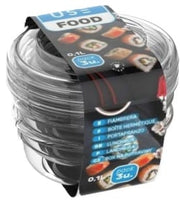 CONTENITORI ALIMENTI 3PZ 100ML TRASPARENTE USE
