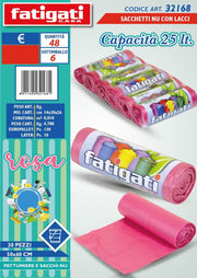 SACCHI NU.C/LACCI 20PZ 50X60CM ROSA
