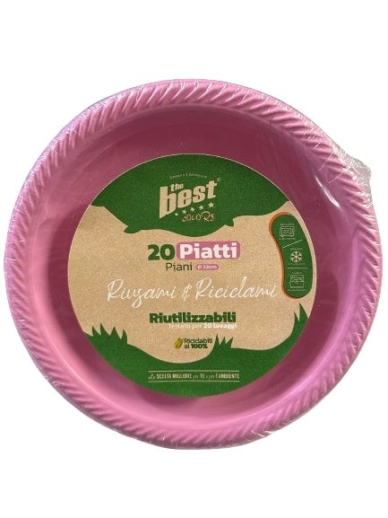 THE BEST PIATTI PIANI RIUT.20PZ ROSA