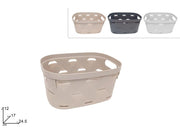 CESTINO RETTANGOLARE PLASTICA 24.5X17X12 CM 3 COLORI