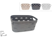 CESTINO RETTANGOLARE PLASTICA 30x21x13,5 CM 3 COLORI