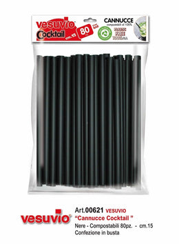 VESUVIO CAUNNCE PLASTICA 15CM NERE 80PZ
