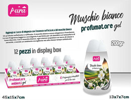 PROFUMATORE 12PZ GEL MUSCHIO BIANCO 200GR