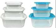 CONTENITORI PLASTICA 3PZ QUADRATI