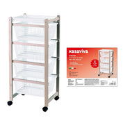KASAVIVA TALETE CARRELLO LGN 4CESTI NATURALE