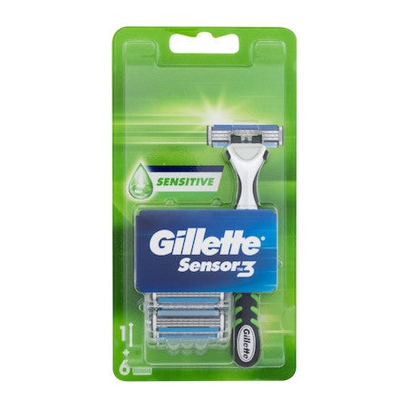 GILLETTE SENSOR3 RASOIO SENSITIVE +6 RIC