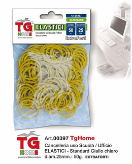 TGHOME ELASTICO GIALLO CHIARO 50G 25MM