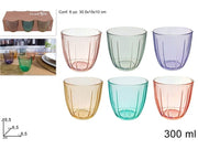 BICCHIERI 6PZ COLOR 300ML 55108 2ESSE