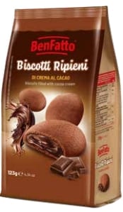 BEN FATTO BISCOTTI RIPIENI CACAO 123G