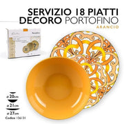 CASAMILANO PIATTI 18PZ PORTOFINO ARANCIO