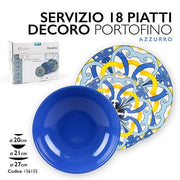 CASAMILANO PIATTI 18PZ PORTOFINO AZZURRO