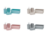 SET 4 PEZZI DA BAGNO PLASTICA