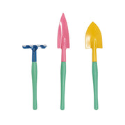 SET 3 ATTREZZI GIARDINO FERRO+PLASTICA CM25