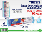 SACCHI IMMONDIZIA 10PZ 70X110CM BLU