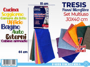 PANNO MICROFIBRA 7PZ 30X40CM TRESIS
