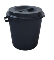 BIDONE NERO 50LT C/C ECOPLAST