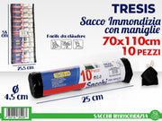 SACCHI IMMONDIZIA 10PZ 70X110CM NERO