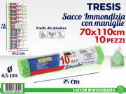 SACCHI IMMONDIZIA 10PZ 70X110CM VERDE
