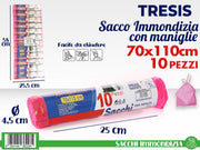 SACCHI IMMONDIZIA 10PZ 70X110CM ROSA