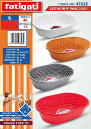 CESTINO IN PP OVALE DOLLY 20X29CM